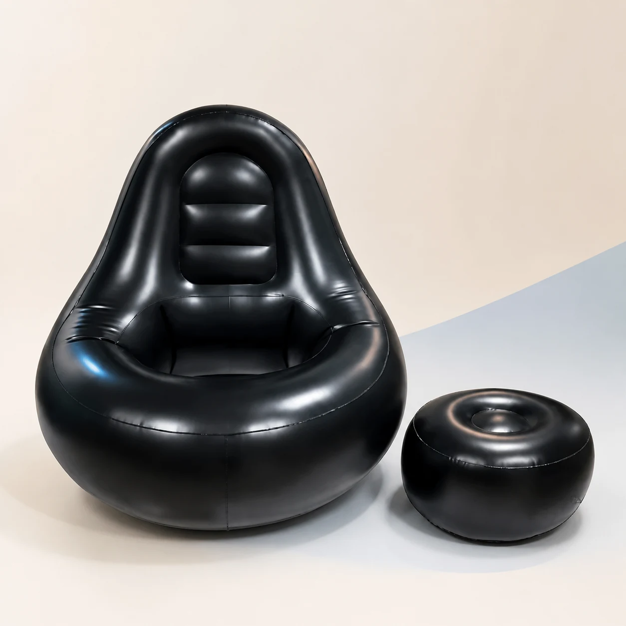 Inflatable BBL Recovery Chair Set — Black