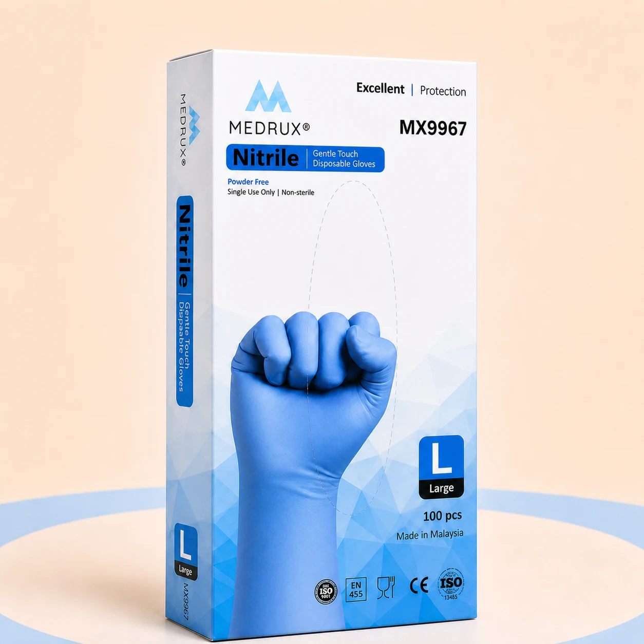 Powder-Free Nitrile Examination Gloves - L - MEDRUX · Malaysia