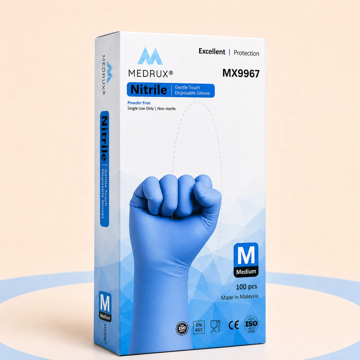 Powder-Free Nitrile Examination Gloves - M - MEDRUX · Malaysia