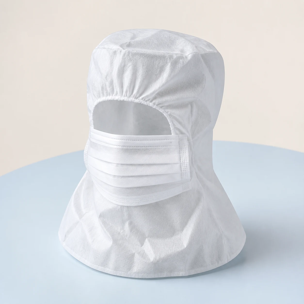 Medical Astronaut Hood with Integrated Mask - White